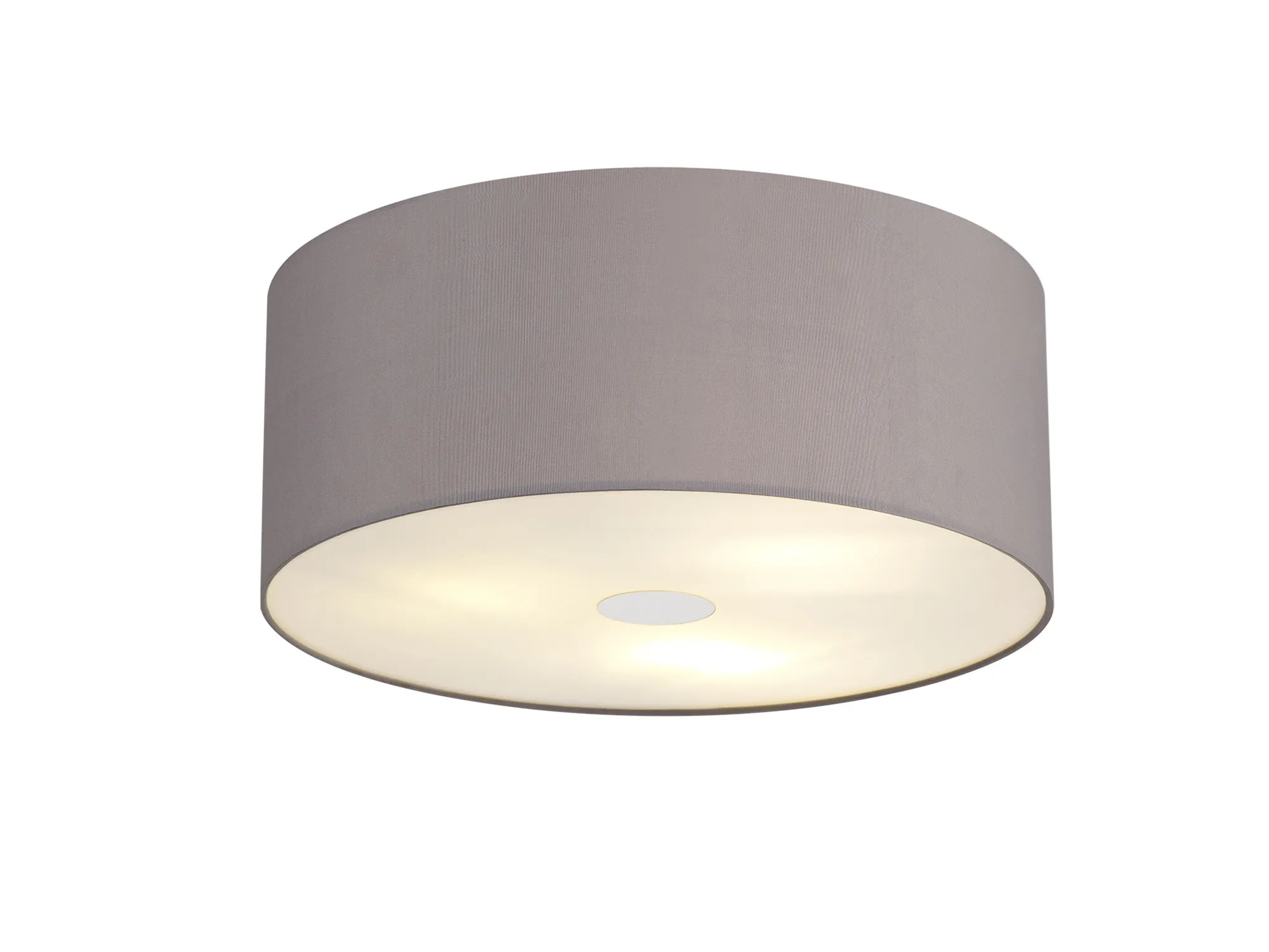 Baymont 50cm, Flush 3 Light Polished Chrome, Grey, Frosted Diffuser